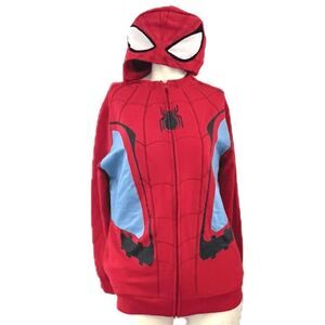 Marvel‎ Spiderman Youth Size XL Hooded Spiderman Hoodie Halloween Costume